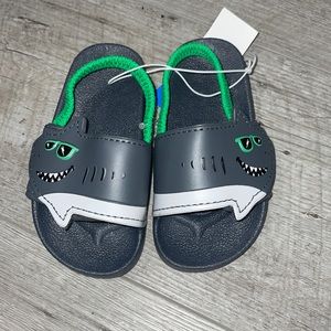Toddler shark slide on shoes